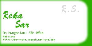 reka sar business card